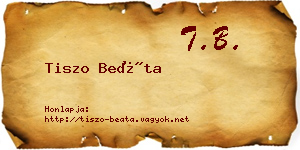 Tiszo Beáta névjegykártya